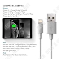 Miniatyrbild 3 av 4: TD® 3-pack USB-kabel Apple-produkter iPhone iPad iPod Höghastighetsdataöverföring USB-kompatibilitet XS XR 8 7 6 Plus Snabb