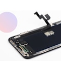 Miniatyrbillede 3 af 4: Sort til iPhone X sort berøringsfølsom LCD Retina - Komplet kit med værktøj, magnetisk skabelon og nemt at installere tætningsløsning.