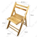 Miniatyrbild 3 av 4: TD® Solid wood hopfällbar stol uteservering stol cypress trä grillstol pall ryggstol