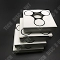 Pikkukuva 4 / 4: TD® Fidget Spinner - Hand Spinner - Kolmikäyräinen muovinen spinneri teräksillä, stressiä ja ahdistusta lievittävä lelu. Musta