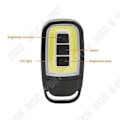 Miniatyrbillede 2 af 4: TD® Camping Lommelygte i nøgleform - Mini Camping Lys - COB Lyslanterne - Sort