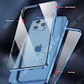 Miniatyrbillede 3 af 4: TD® Dobbeltfacet magnetisk glas mobiltelefonetui til automatisk magnetisk mobiltelefonetui iPhone 12 Pro Max