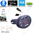 Miniatyrbillede 4 af 4: TD® FM-transmitter til bil - Dual USB trådløs BT4.1 - Håndfrit kit oplader transmitter FM MP3-afspiller A2B2LLY80719106 381