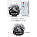Miniatyrbillede 4 af 4: TD® disco lampe højttaler kugle usb lysende discotek lampe led barn loft højttaler belysning led lys fest bluetooth