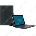 Pikkukuva 3 / 4: TD® Universaali Nahkafolio Bluetooth-näppäimistöllä Ranskan kielellä 9-11" Taulutietokoneille, yhteensopiva iOS, Windows, Android Musta kuori
