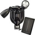 Miniatyrbillede 2 af 4: LCC® Solcelleprojektor 2 x 3 W Ultra Kraftige - 250 Lumen - Bevægelsessensor - Sort Svart
