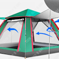 Miniatyrbild 4 av 4: TD® Helautomatiskt Inomhus Utomhus Explorer-tält Regntätt Camping Camping Picknick Stort tält