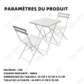 Miniatyrbillede 4 af 4: TD Have- og terrasse sættes 3 dele med bord og 2 klapstole, sammenklappeligt bord, havemøbler, bistro sæt