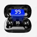 Miniatyrbillede 4 af 4: TD® Trådløs Bluetooth-hovedtelefoner Bluetooth 5.0 Intelligent digital skærm Vand- og svedbestandig Støjnedsættelse Eccout