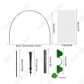 Miniatyrbild 4 av 4: TD® Stöd för trädgårdsglasyr 2.5x10m set Ram för trädgårdsglasyr Ram för hortikulturell glasyr Rostfritt ring för trädgårdsglasyr