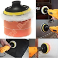 Miniatyrbillede 3 af 4: TD® Poleringssvamp Kit 10,2 cm med Adapter til Boremaskine Værktøjsadaptere til biler Svamp - Glans - Rengøring