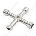 Miniatyrbild 2 av 4: TD® Universalnyckel Justerbar korsformad triangulär verktygssats Compact Magic zinklegering multifunktionsskåp