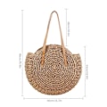 Miniatyrbillede 2 af 4: Strandtaske - UMIWE - Lys kaffe - Strå - 40x43cm - Kvinde Lätt kaffe