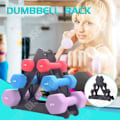 Miniatyrbild 3 av 5: Ställ för hantlar 3 nivåer - Tech Discount - Stöd 13 kg - Material PPC - Svart - Kompakt Svart