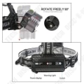 Miniatyrbillede 2 af 4: TD® Hovedlys LED belysning strøm batterier lygter lys arbejde camping strand fiskeri lys fem forlygter