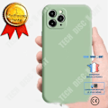 Miniatyrbillede 1 af 4: TD® Slim fit silikoneetui til iPhone 12, alt-i-en beskyttelseshus til telefonen.