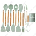 Miniatyrbild 1 av 4: TD® silikonspatel Nonstick-kokkärl 11-delat set Hushållsmattor för hög temperatur