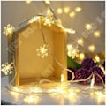 Miniatyrbillede 3 af 4: TD® LED Julelys Guirlande Sneblomst Hvid Varme Belysning Dekorative Lys til Fest Jul Nytår 2M 10LED