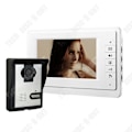 Miniatyrbild 1 av 4: TD® trådbunden visuell dörrklocka 7 tums videodörrklocka Trådbunden intercom Infraröd Night Vision IP54 vattentät dörrklocka