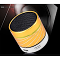 Miniatyrbillede 2 af 4: TD® mini bluetooth bærbar højttaler pc usb kablet mp3-afspiller dobbel led guld 3 watt fm radio indbygget mikrofon handsfree opkald