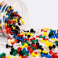 Miniatyrbillede 2 af 4: TD® Kasse 200 Multifarvede Pushpins til korktavle - Multi-brug Pushpins til Hjem, Skole, Kontor...