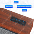 Miniatyrbillede 3 af 4: TD® Forstærker til mobiltelefon med trådløs Bluetooth-højttaler i retro trædesign til bordet