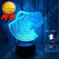 Miniatyrbild 1 av 4: TD® Dekorativ USB Surf 7 färger Fjärrkontroll Optisk illusion Nattljus 3D Visualisering Bordsbordslampor 3D Glow LED LTS264914