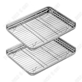 Pikkukuva 1 / 4: TD 2 kpl Jäähdytysmatto 40.5x30.5x2.5cm Ruostumaton teräs 304 Neliömäinen ulkogrilli Grillitarvikkeet Grillausmatto