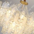 Miniatyrbillede 3 af 4: TD® Luksuriøs krystal lys fransk lys enkel soveværelseslampe moderne glas stue lampe 50cm