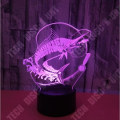 Miniatyrbild 2 av 4: TD® Dekorativ USB-fisk 7 färger Fjärrkontroll Optisk illusion Nattljus 3D-visualisering Bordsbordslampor 3D-glöd LED-lampa 61