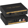Miniatyrbillede 1 af 2: TD® HDMI audio extractor konverter SPDIF + RCA L - R TV DVD Sort - Video- og lydtilbehør - kabel og HDMI-stik
