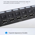 Miniatyrbillede 3 af 4: TD® Concentrator hub 3.0 ethernet 7 porte multiprise usb netværk multiple nøgleadapter oplader hurtig telefon computer afbryder