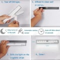 Miniatyrbillede 4 af 4: TD® 1 stk bevægelsessensor lampe, 10 LED skabs lampe, USB genopladelig LED natlampe, trappe lampe - varmt hvid