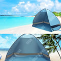 Miniatyrbillede 4 af 4: TD® Fuldautomatisk strandparasol-telt på 2 meter til udendørs camping, UV-beskyttende.