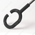 Miniatyrbillede 4 af 4: TD® Kreativ bilparaply med dobbelt lag, hænderfri omvendt C-formet paraply, sort klæbende sort påfugleparaply.