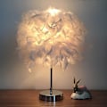 Miniatyrbillede 1 af 3: TEMPSA 220V Bordlampe Fjer Natbord Elegant Værelse Kontor Dekor