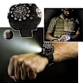 Miniatyrbillede 1 af 4: Lommelygte - LCC - 200 Lumen - 3W LED - Genopladelig USB - 4 Lyskilder Svart