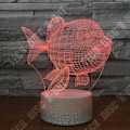 Miniatyrbillede 4 af 4: TD® Optisk lampe til dekorativ berøring 7 farver illusion optik - model fisk - lavt forbrug USB-kabel eller 3 batterier