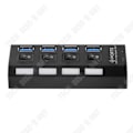 Miniatyrbild 3 av 4: TD®-driven USB-hubbkabel 4-portars navadapterswitch Strömladdning Bekväm sparande strömanslutning