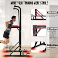 Miniatyrbillede 2 af 4: TD® Pull Up Bar Romersk Stol Power Tower Træning Arm Bøjning Station Pull Up Styrketræningsstation Til Hjemmet Træning Legering Stål