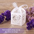 Miniatyrbillede 2 af 4: TD® Sæt af 100 Drysseæsken - Papir Ballotins til Bryllup - Dåb - Fødselsdag Hvid
