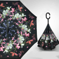 Miniatyrbillede 3 af 4: TD® Paraply Dæmon af Blomster Automatisk Sammenfoldelig