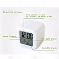 Miniatyrbillede 2 af 4: HTBE® LED vækkeur farveskiftende farver tegneserie elf kvadratisk belysning termometer alarm kalender vejrudsigter