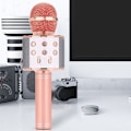 Miniatyrbillede 4 af 4: Bluetooth trådløs med mikrofon til mobiltelefon karaoke let mikrofon til mobiltelefon audio bluetooth
