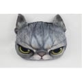 Miniatyrbillede 2 af 4: TD® 3D Kat Udskriv Pude Kreativ Søde Plys Dukke Gave Hjem Flot Katte Tæppe Farve: grå