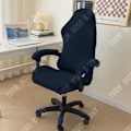 Miniatyrbild 3 av 4: TD® Datorstolsöverdrag Enfärgad stolsöverdrag Långt armstöd Svart Siamesstolsöverdrag Office