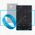Miniatyrbillede 4 af 4: TD® Smart sportsarmbånd USB-opladning Højfølsom sensor Justerbart design Multifunktionel vandtæt ur