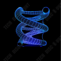 Miniatyrbillede 2 af 4: TD® -Nattelys 3D 3D Visual Pære Illusion D'Optik Farverig Sød Bordlampe Lille USB
