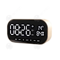 Miniatyrbillede 2 af 4: I® S2 trådløs Bluetooth lydkort indsæt U-disk med vækkeur termometer udendørs visning universel guld