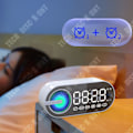 Miniatyrbild 4 av 4: TD® Bluetooth Audio Mirror Klocka Väckarklocka Stereo Färgglada Ambient Lights Subwoofer Bärbar present Bluetooth-högtalare